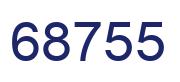 Number 68755 blue image
