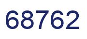 Number 68762 blue image