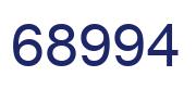 Number 68994 blue image