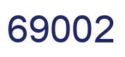 Number 69002 blue image