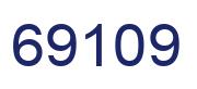 Number 69109 blue image