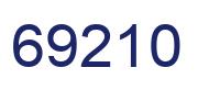Number 69210 blue image