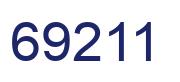 Number 69211 blue image