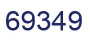 Number 69349 blue image