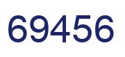 Number 69456 blue image