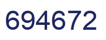 Number 694672 blue image