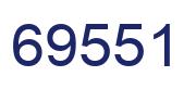 Number 69551 blue image