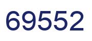 Number 69552 blue image