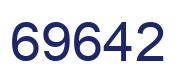 Number 69642 blue image