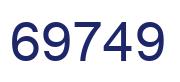 Number 69749 blue image