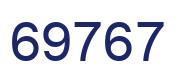 Number 69767 blue image