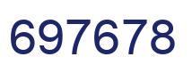 Number 697678 blue image