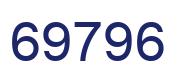 Number 69796 blue image