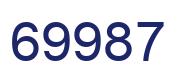 Number 69987 blue image