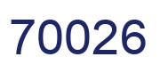 Número 70026 imagen azul