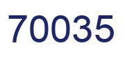 Número 70035 imagen azul