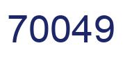 Número 70049 imagen azul