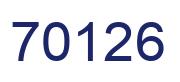 Number 70126 blue image