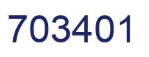Number 703401 blue image