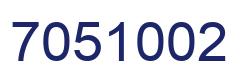 Number 7051002 blue image