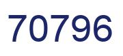 Number 70796 blue image