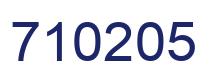 Number 710205 blue image