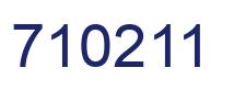 Number 710211 blue image