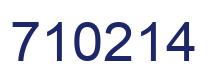 Number 710214 blue image