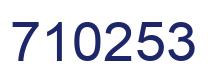 Number 710253 blue image