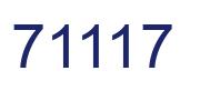 Number 71117 blue image