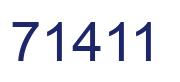 Número 71411 imagen azul