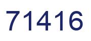 Number 71416 blue image