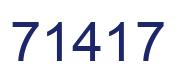 Number 71417 blue image