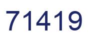 Number 71419 blue image
