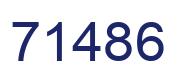 Number 71486 blue image
