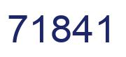 Number 71841 blue image