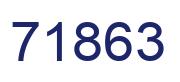 Number 71863 blue image