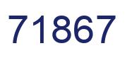 Number 71867 blue image