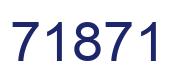 Number 71871 blue image