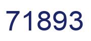 Number 71893 blue image