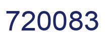 Number 720083 blue image