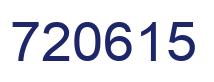 Number 720615 blue image