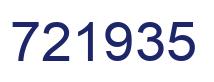 Number 721935 blue image
