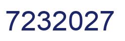 Number 7232027 blue image