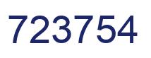 Number 723754 blue image