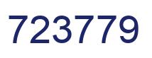 Number 723779 blue image