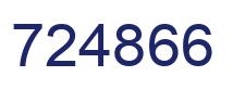 Number 724866 blue image
