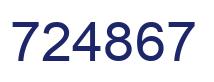 Number 724867 blue image