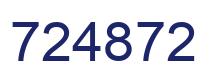 Number 724872 blue image