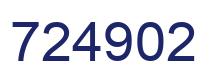 Number 724902 blue image